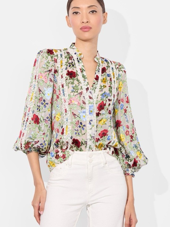 Alice + Olivia Tops - ALICE & OLIVIA • NWT Arlette floral blouse - XS long sleeve